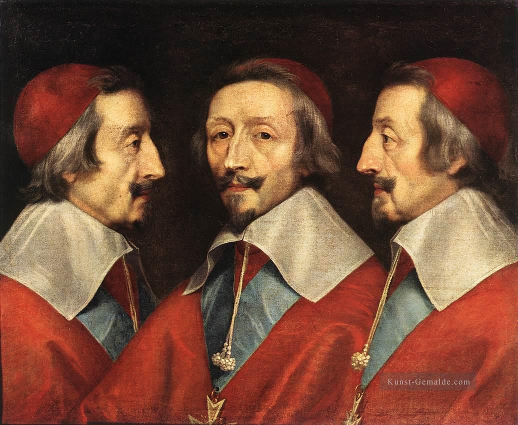 Triple Porträt von Richelieu Philippe de Champaigne Ölgemälde